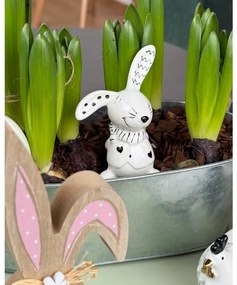 Keramický zajko BUNNY BACK 10 cm biely