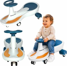 KIK Gravitačné vozidlo Swing Fix S4 s LED kolesami a hudbou, 76 cm, modro-biela