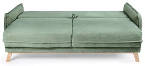 Svetlozelená menčestrová rozkladacia pohovka 218 cm Tori – Bonami Selection