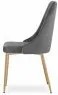 Set 4 stoličiek IMOLA - sivý zamat / nohy vo farbe dreva