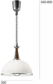 Sťahovací luster CHIARA 1xE27/60W/230V strieborná/buk