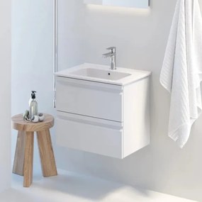 Kúpeľňová skrinka s umývadlom VEDO + LED zrkadlo LED/10W/230V IP44 biela