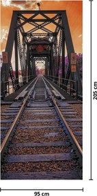 Fototapeta na dvere - Železničný most (95x205cm)