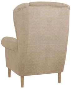 Svetlohnedé kreslo ušiak Swan – Ropez