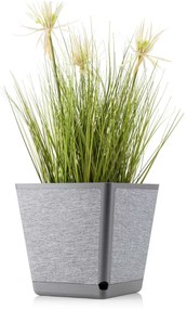 PLASTOVÝ KVETINÁČ PILEA TX 24X24 CM SIVÁ