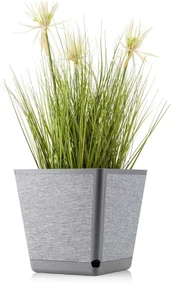 PLASTOVÝ KVETINÁČ PILEA TX 24X24 CM SIVÁ