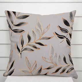 Biante Bavlnená obliečka na vankúš Sandra SA-437 Popínavé listy na sivom 60 x 60 cm