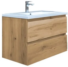 Kúpeľňová skrinka s umývadlom SAT B-Way dub mat BWAY280OAKU, 1 ks