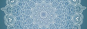 Obraz meditačná Mandala na modrom pozadí - 120x40