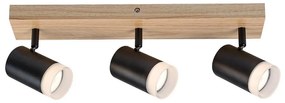 Rabalux 73123 - Stropné bodové svietidlo TORAS 3xGU10/5W/230V dub RL73123
