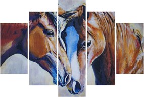 Obraz - Zamilované kone (150x105 cm)