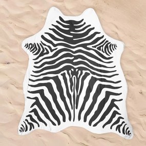 Osuška ZEBRA, čiernobiela 146 x 150 cm, 100% polyester