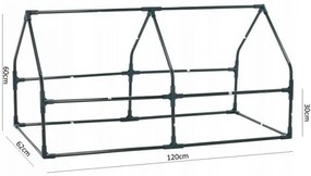GARDEN LINE Mini fóliovník 120x62x60/30 cm GardenLine TUN5521