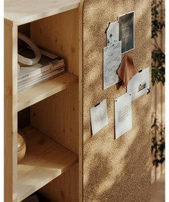 Knižnica z borovicového dreva s nástenkou Karup Design Slide