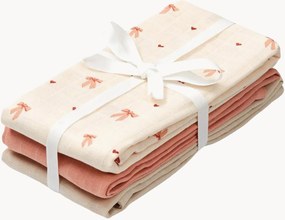 Mušelínové zavinovačky z organickej bavlny Bows, 3 ks