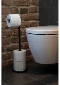 Čierny oceľový stojan na toaletný papier – Wenko