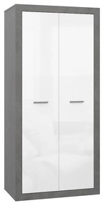 Skriňa Trebbia Betón/biely lesk