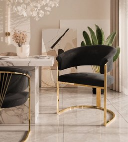 JEDÁLENSKÁ STOLIČKA GISELLE ČIERNA + ZLATÁ