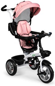 Otočná trojkolka, ružová, ECOTOYS