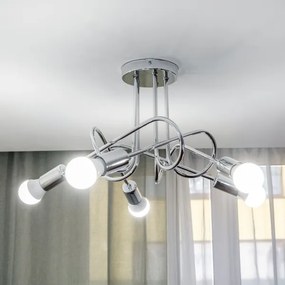 Prisadený luster OXFORD 5xE27/15W/230V lesklý chróm