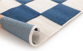 Modrý/krémovobiely vnútorný a vonkajší koberec 160x230 cm Cuadros – Universal