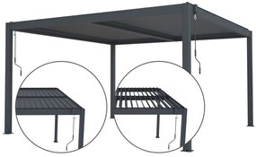 G21 Bioklimatická pergola Austin 4x4 m, antracitová hliníková