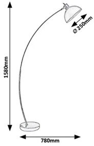 Rabalux 5592 - Stojacia lampa OTTO 1xE27/40W/230V