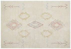 Bavlnený koberec 140 x 200 cm béžový BETTIAH Beliani
