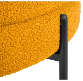 Okrovožlté kreslo z textílie buklé Noble – Leitmotiv