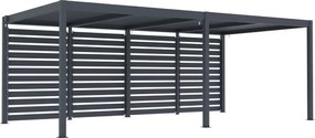 Bočná zástena pre bioklimatickú pergolu BestBerg BBP-F1CG / 283 × 218 cm / sivá