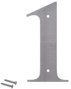 Kovian-Prod Číslo domové 1, (156x1.5mm), s dierami, brúsená nerez K320 / AISI 304
