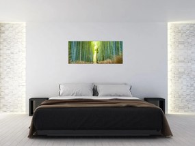 Obraz - Ulička s bambusmi (120x50 cm)