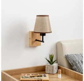 Brilagi - Nástenná lampa NUBILA WOOD 1xE27/25W/230V dub/hnedá