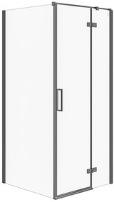 Cersanit Jota sprchovací kút 90x90 cm obdĺžniková čierna matné/priehľadné sklo S160-004