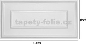 3D panel XPS 2803000096, cena za kus, rozmer 100 cm x 50 cm, obklad biely, IMPOL TRADE