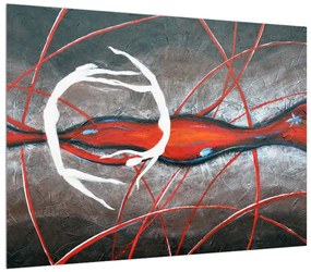 Abstraktný obraz - maľba tanečnice (70x50 cm)