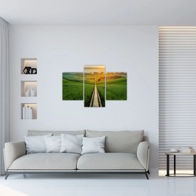 Obraz - Východ slnka nad údolím (90x60 cm)
