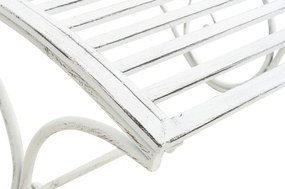 Kovová záhradné lehátko Amiens - Biela antik