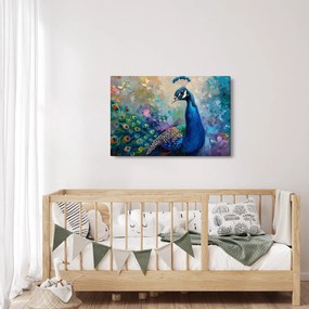 Obraz - Maľba páva (90x60 cm)