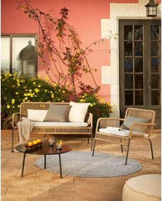 Čierny konferenčný stôl Kave Home Ulrich, ⌀ 70 cm