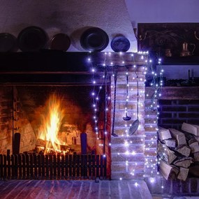 DECOLED LED světelný řetěz, 12 x 1,5 m, ledově bílá, 180 diod