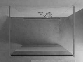 Mexen Kioto, priechodná sprchová zástena 120 x 200 cm, 8mm sklo číre/námraza, 2x chrómová stabilizačná rozpera, 800-120-002-01-35