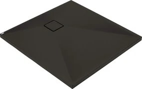 Deante Correo, štvorcová granitová sprchová vanička 80x80x3,5 cm, čierna matná, DEA-KQR_N42B