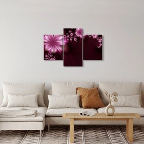 Obraz abstrakcie - kvety (90x60 cm)