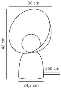 DFTP by Nordlux - Stolná lampa HELLO 1xE14/25W/230V čierna