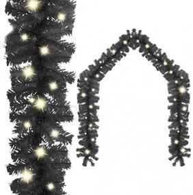 vidaXL Vianočná girlanda s LED svetielkami 20 m čierna-