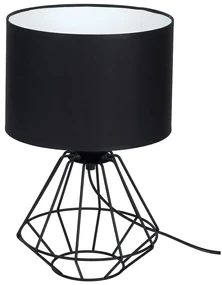 Stolná lampa Colin, 1x čierne textilné tienidlo, b