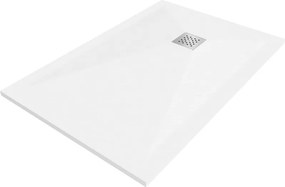 Mexen Stone+ obdĺžnikový kompozitný sprchový kút 100 x 90 cm, biely - 44109010