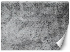 Fototapeta, Betonový vzhled šedý ornament - 450x315 cm