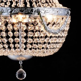 Krištáľový luster strieborný Ø40*64